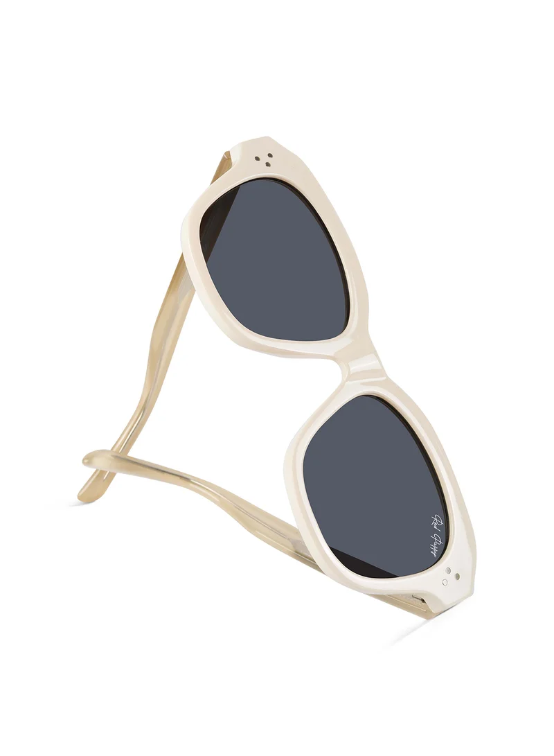 Woggles Red Pappy Rayvion Cream Square Sunglasses