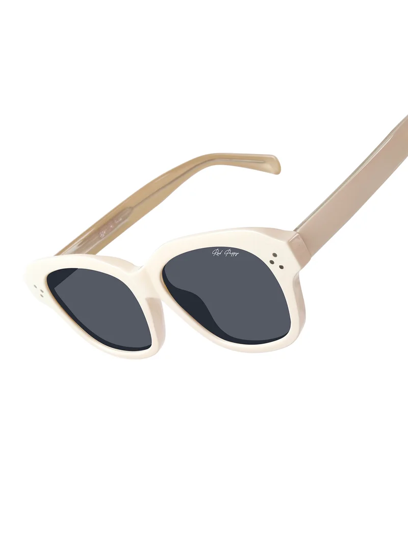 Woggles Red Pappy Rayvion Cream Square Sunglasses