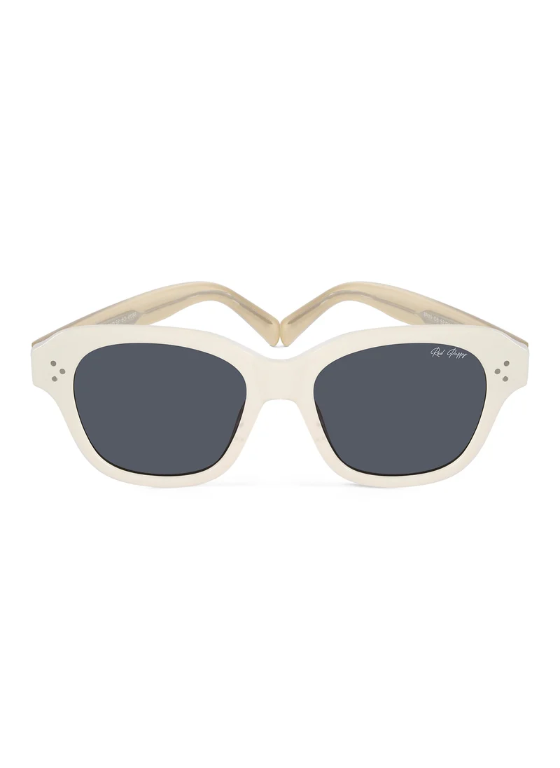Woggles Red Pappy Rayvion Cream Square Sunglasses