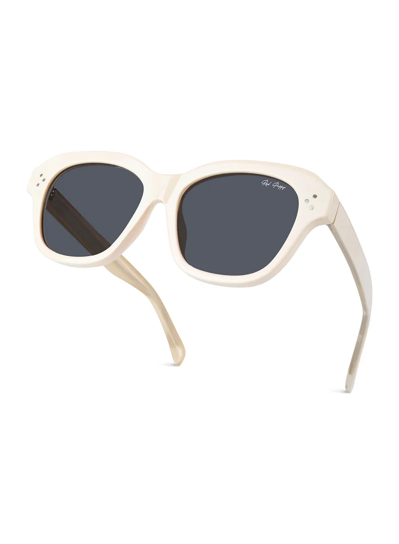 Woggles Red Pappy Rayvion Cream Square Sunglasses