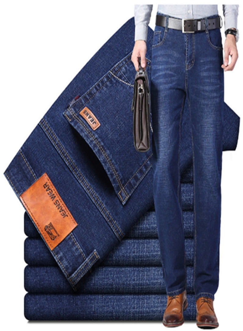 Mens jeans pants straight fit tapered leg skinny jean for work and casual BL-36 - Image 1