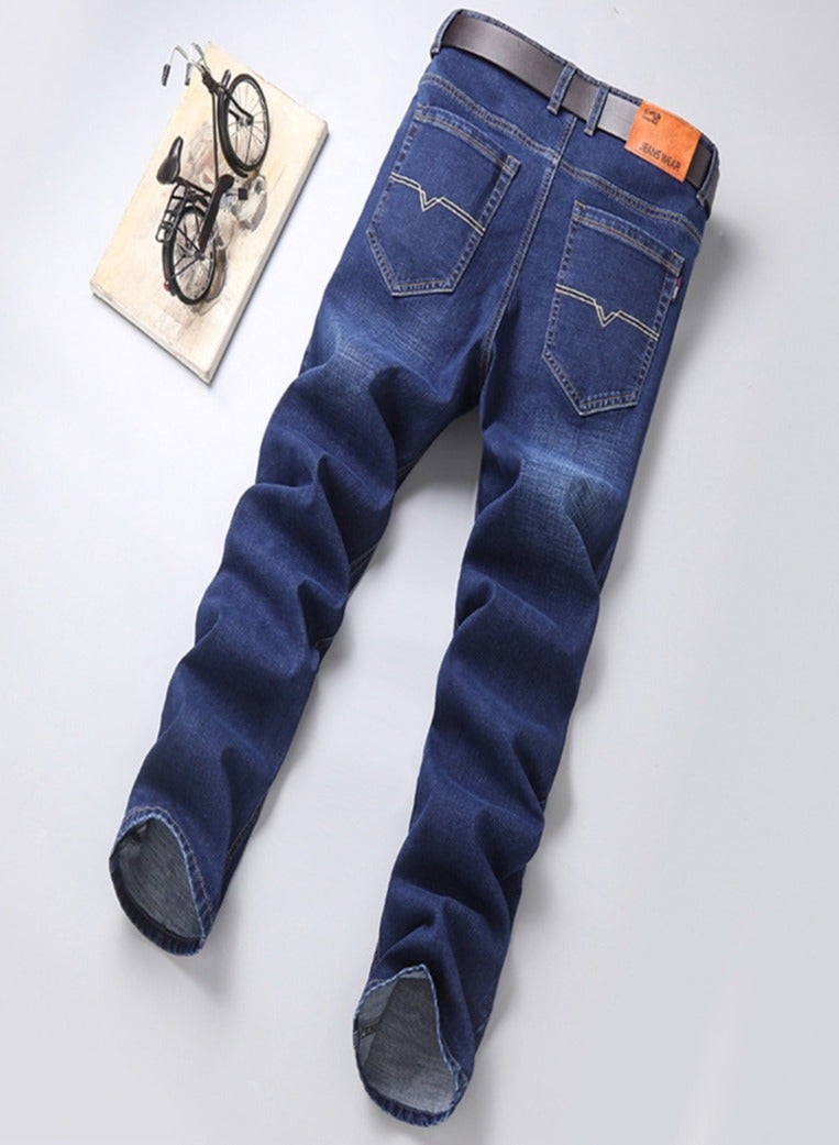 Mens jeans pants straight fit tapered leg skinny jean for work and casual BL-36 - Image 2