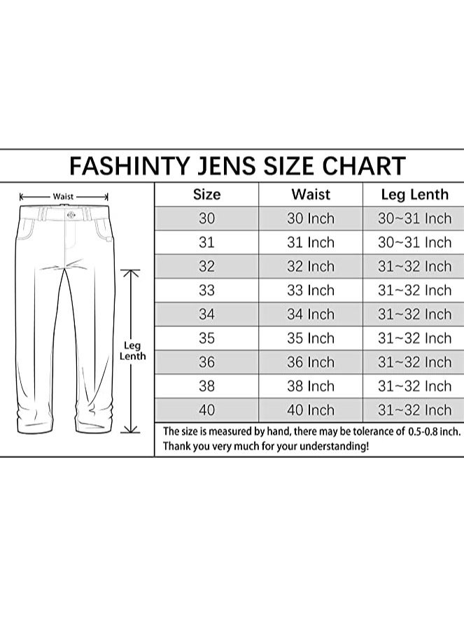 Mens jeans pants straight fit tapered leg skinny jean for work and casual BL-36 - Image 4