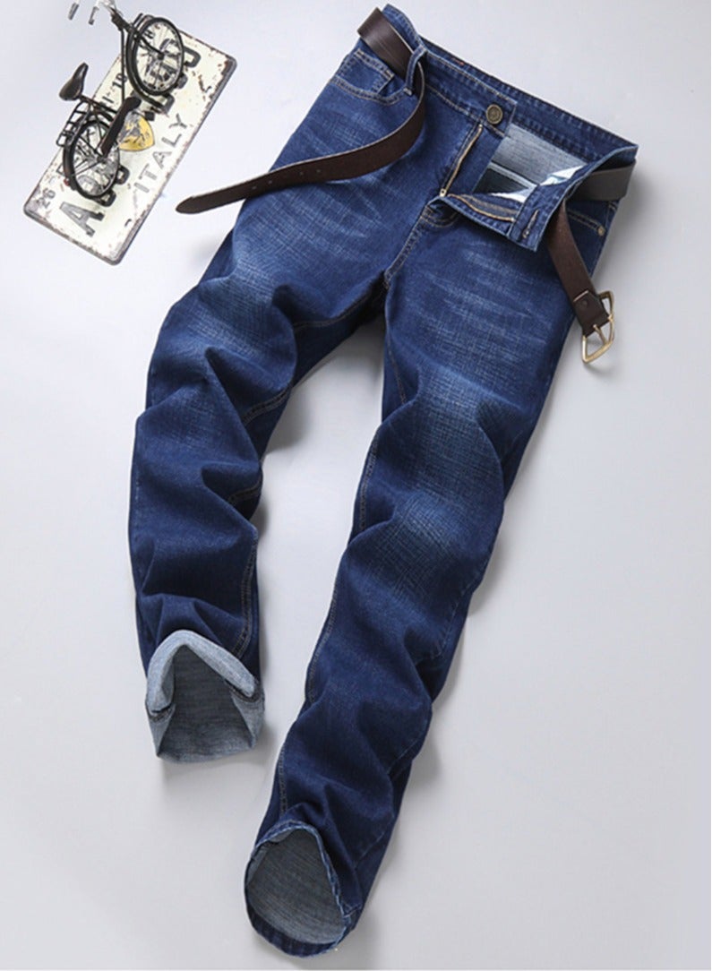 Mens jeans pants straight fit tapered leg skinny jean for work and casual BL-36 - Image 5