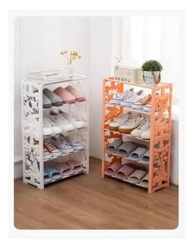 Spaceshoop Assembled Simple Household Plastic Multilayer Mini Shoe Rack - Image 1