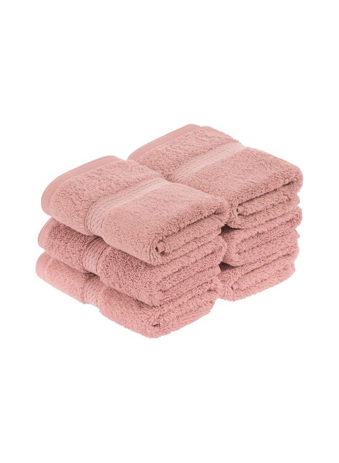 Superior مجموعة مناشف الوجه Superior Madison TS، عبوة من 6 قطع، لون الشاي الوردي، 6 قطع - Image 1