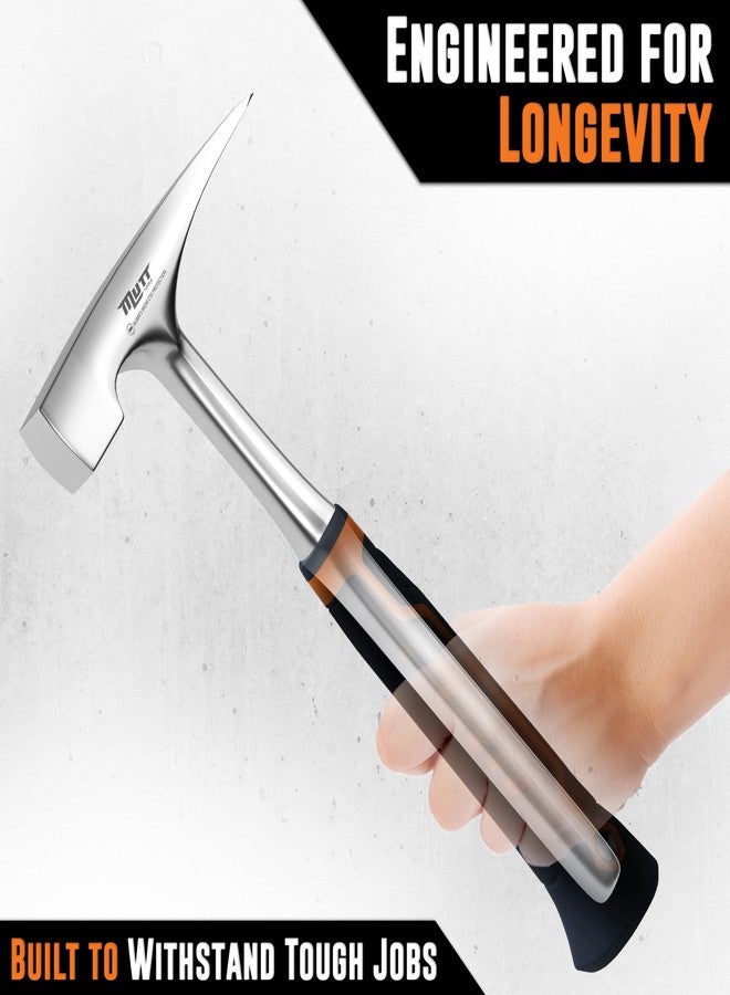 AMERICAN MUTT TOOLS مطرقة طوب احترافية من شركة Mutt Tools - مطرقة بناء شديدة التحمل سعة 20 أونصة لأدوات البناء، مطرقة حجرية لأعمال البناء - Image 4