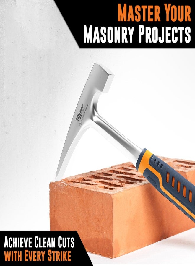 AMERICAN MUTT TOOLS مطرقة طوب احترافية من شركة Mutt Tools - مطرقة بناء شديدة التحمل سعة 20 أونصة لأدوات البناء، مطرقة حجرية لأعمال البناء - Image 2