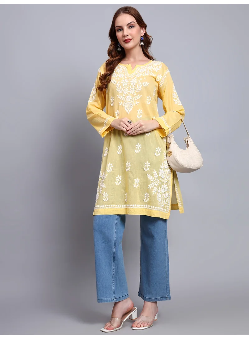 الايا كرتي نسائي مطرز يدوياً شكنكاري من القطن - AL3685