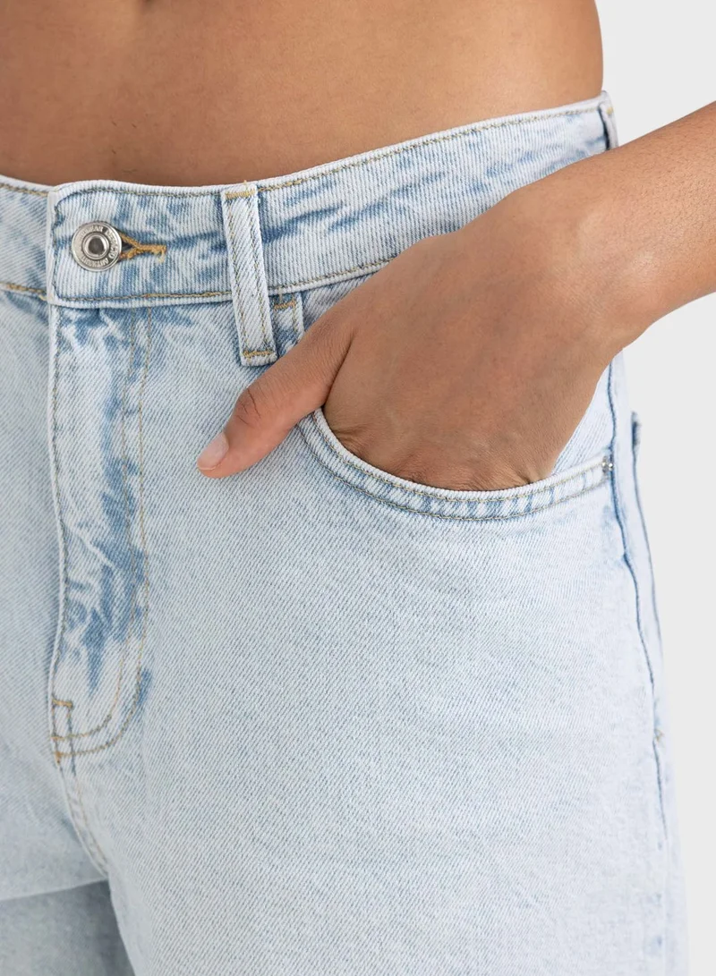 DeFacto High Waist Denim Short