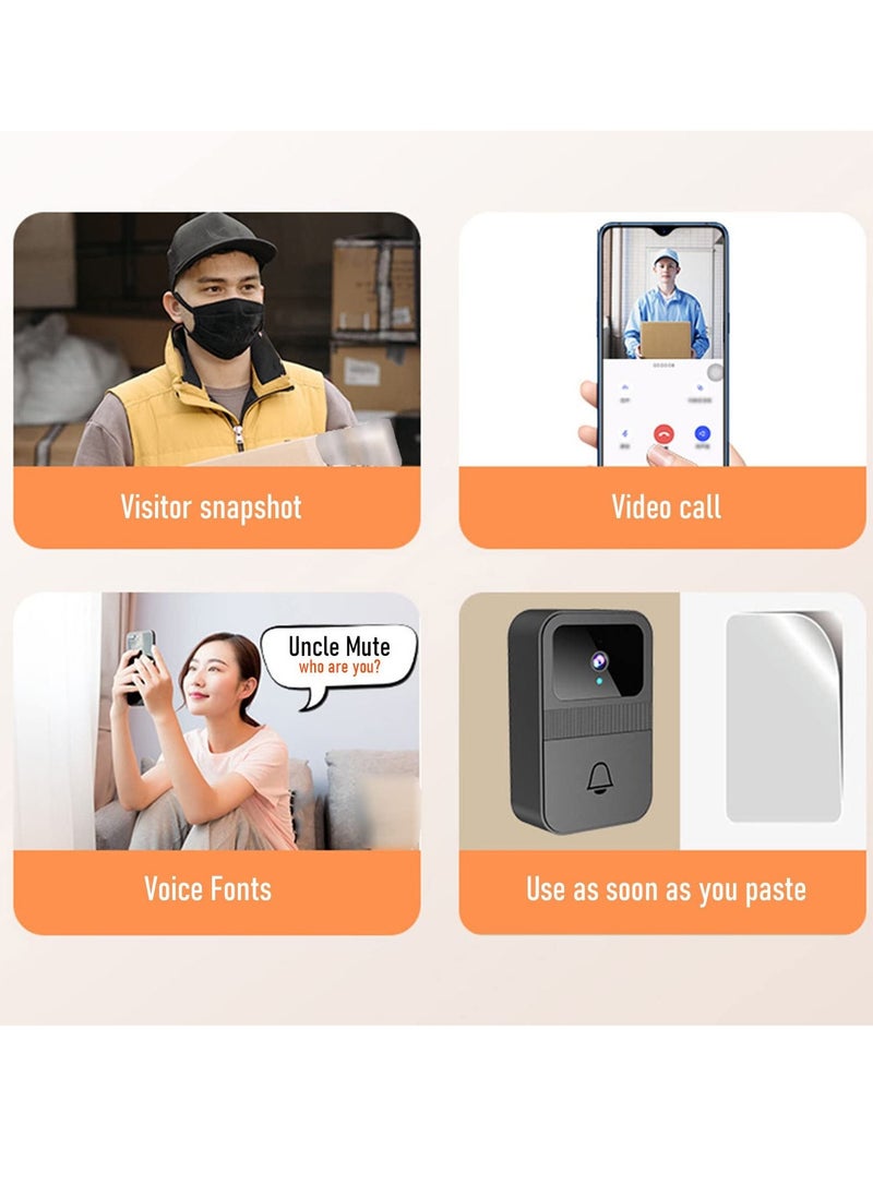 Y&D Doorbell Wireless Camera Outdoor Smart Remote Video Intelligent Visual Home Intercom HD Night Vision WiFi Rechargeable Security Door  - Image 3