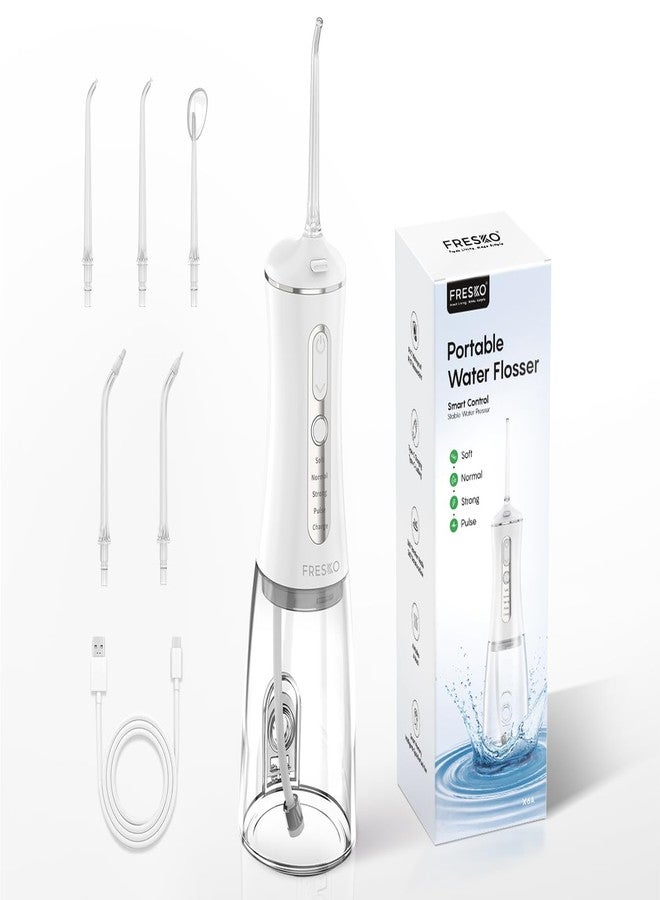 FRESKO Water Flosser with High Pulse & Constant Pressure Tech, Rechargable Oral Irrigator wih 10oz Water Tank, 2600mAh, IPX7, 4 Modes & 5 Tips for Travel - Image 1