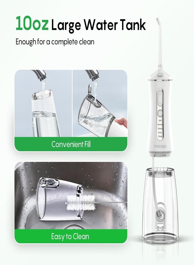 FRESKO Water Flosser with High Pulse & Constant Pressure Tech, Rechargable Oral Irrigator wih 10oz Water Tank, 2600mAh, IPX7, 4 Modes & 5 Tips for Travel - Image 5