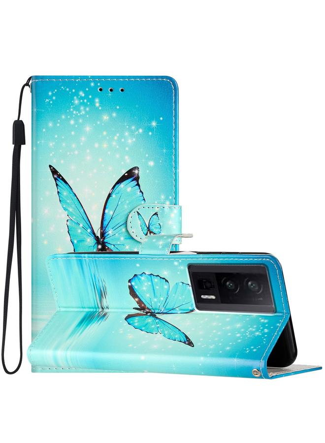 The Bros Case For Xiaomi Redmi K60 Colored Drawing Leather Phone Case