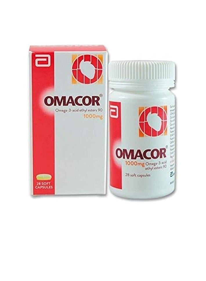 OMACOR Highly Purified 1000mg Omega-3, 28 soft Capsules - Image 3