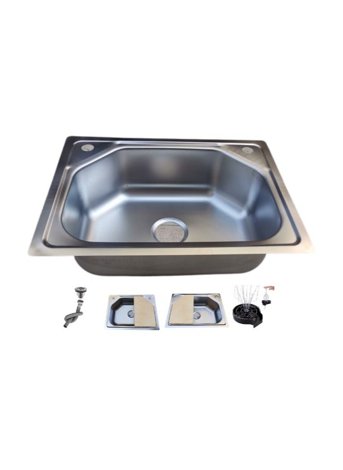 Stainless Kitchen Sink   (Sink 62cm X 50cm Silver) - pzsku/Z814D41C52510F41CC0B2Z/45/_/1715099174/6e2efc63-b830-4cbf-ba85-3746977ca8e7