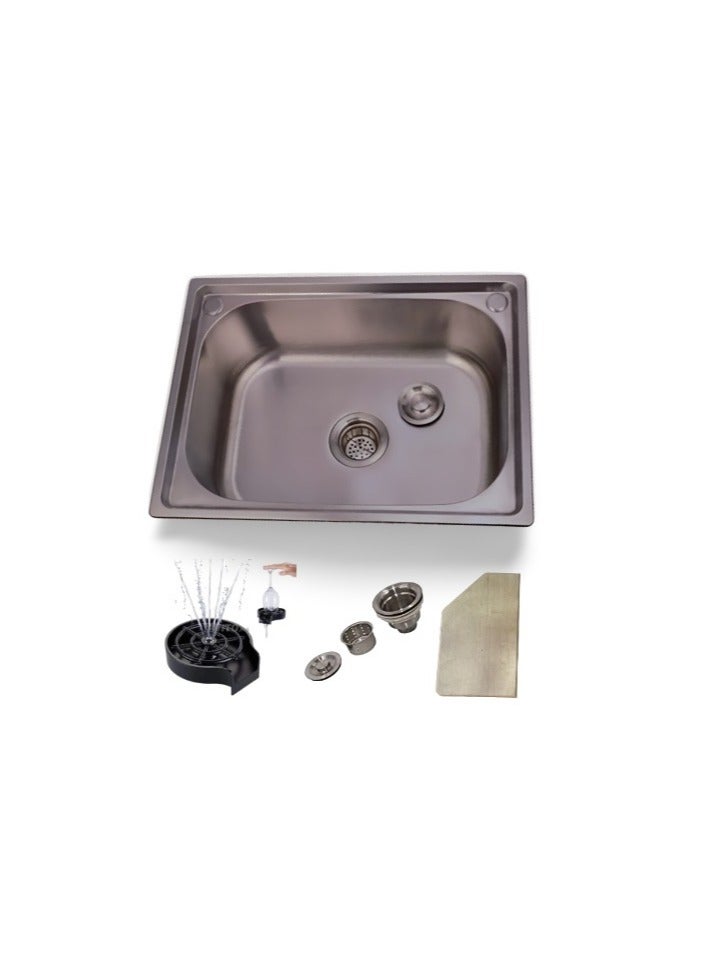 Shams Stainless Kitchen Sink   (Sink 62cm X 50cm Silver) - Image 3
