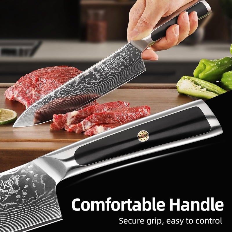 Sunnecko 8 Inch Chef Knife Professional, Sharp Kitchen Knife Damascus Chefs Knife Vg10 High Carbon Stainless Steel - Image 5