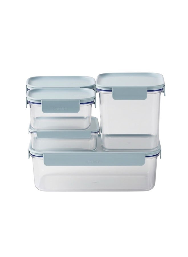 LocknLock طقم حاويات تخزين الطعام LocknLock Classic Plus باللون النعناعي – 5 قطع (2.8 لتر، 2 لتر، 910 مل، 385 مل × 2) حاويات محكمة الإغلاق ومقاومة للتسرب - Image 2