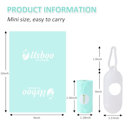 USBOO Diaper Bags Disposable for Baby, 8 Refill Rolls/120 Bags Dirty Disposable Diaper Bags with Dispenser, Convenient and Quick Diaper Disposal, Poop Bags,Rainbow - Image 4