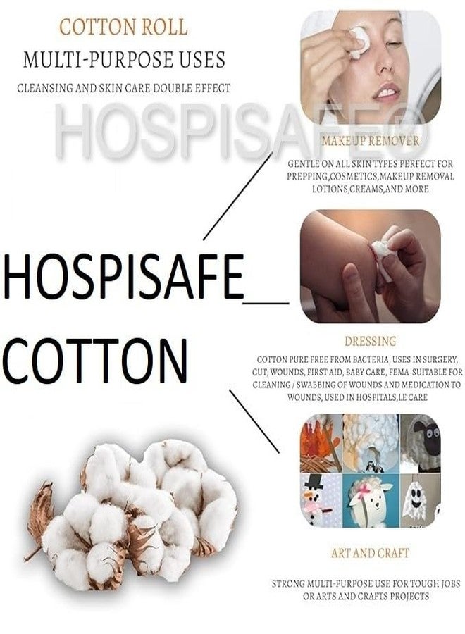 HOSPISAFE SOLUTIONS HOSPISAFE® Absorbent Cotton Roll (Net 500g) High Quality - Ideal for Makeup Removal, Toner, Ultra Soft Cleansing - Cotton Pads for Face, Medical Use - CE & ISO Certified - Image 4