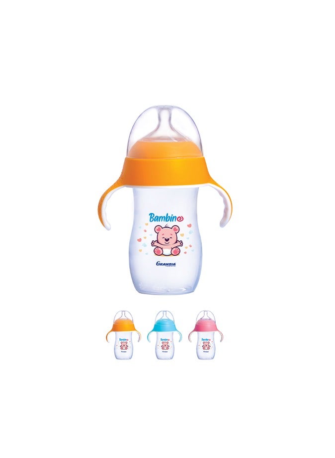 Granzia Baby Natural Feeding Bottle With Hand 280 ml - Orange - Image 2