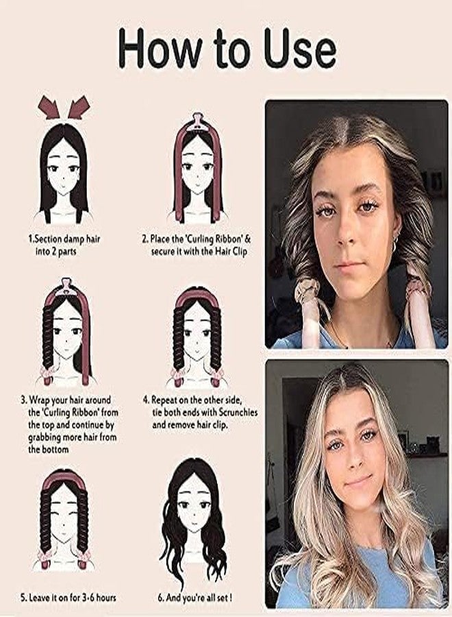 BSITFOW Heatless Hair Curler for Women | Satin No-Heat Curling Rod Headband for Long Hair | Soft Foam Rollers for Comfortable Overnight Curls | Silk Curlers with Accessories | Perfect for Daily Use & Travel - Image 3