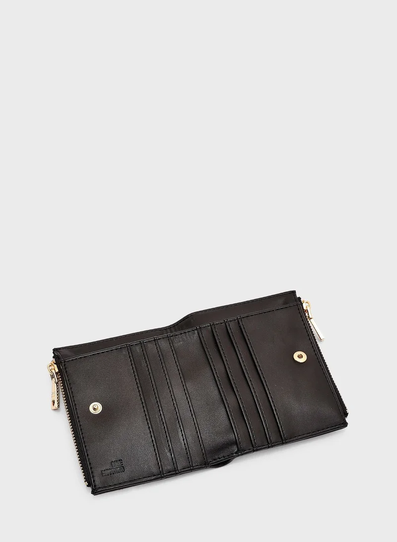 Love Moschino Logo Detailed Wallet