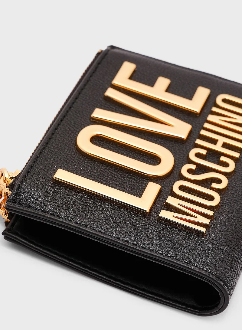 Love Moschino Logo Detailed Wallet