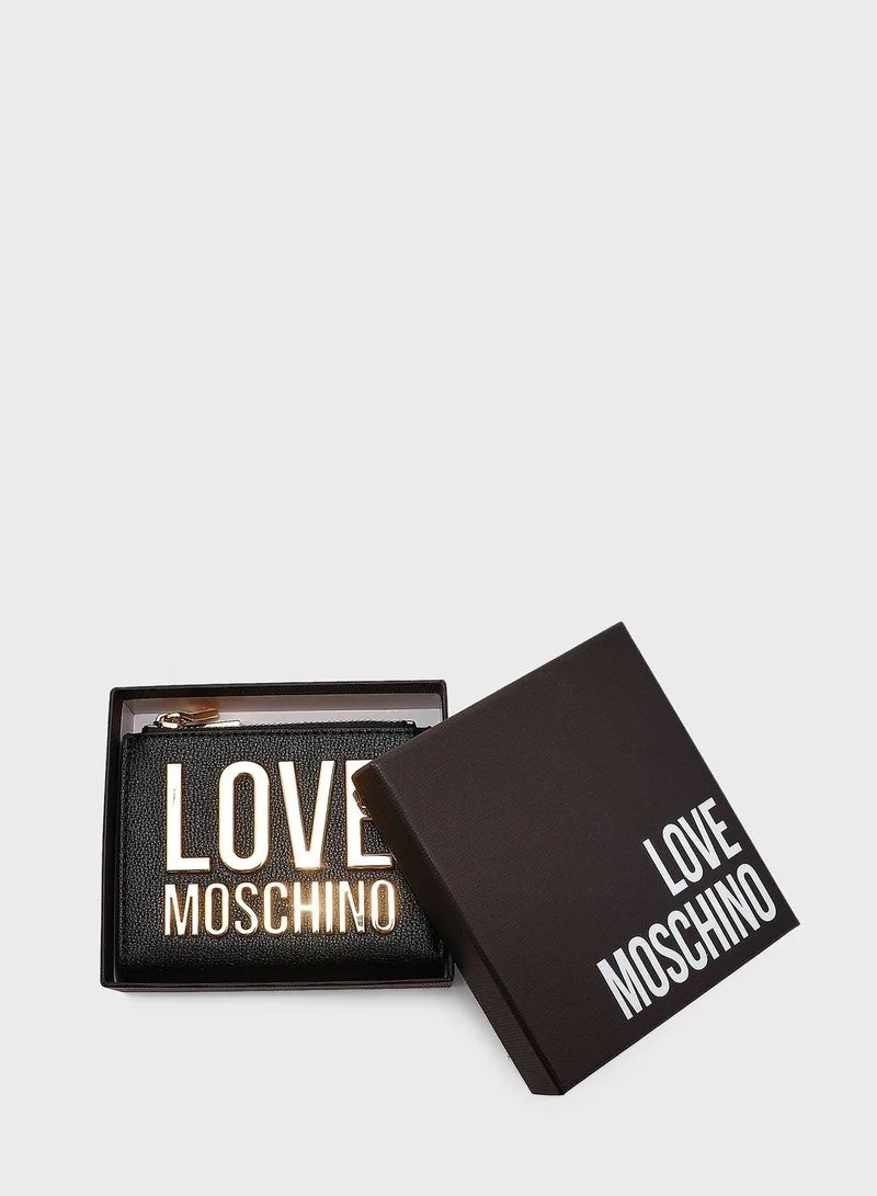Love Moschino Logo Detailed Wallet