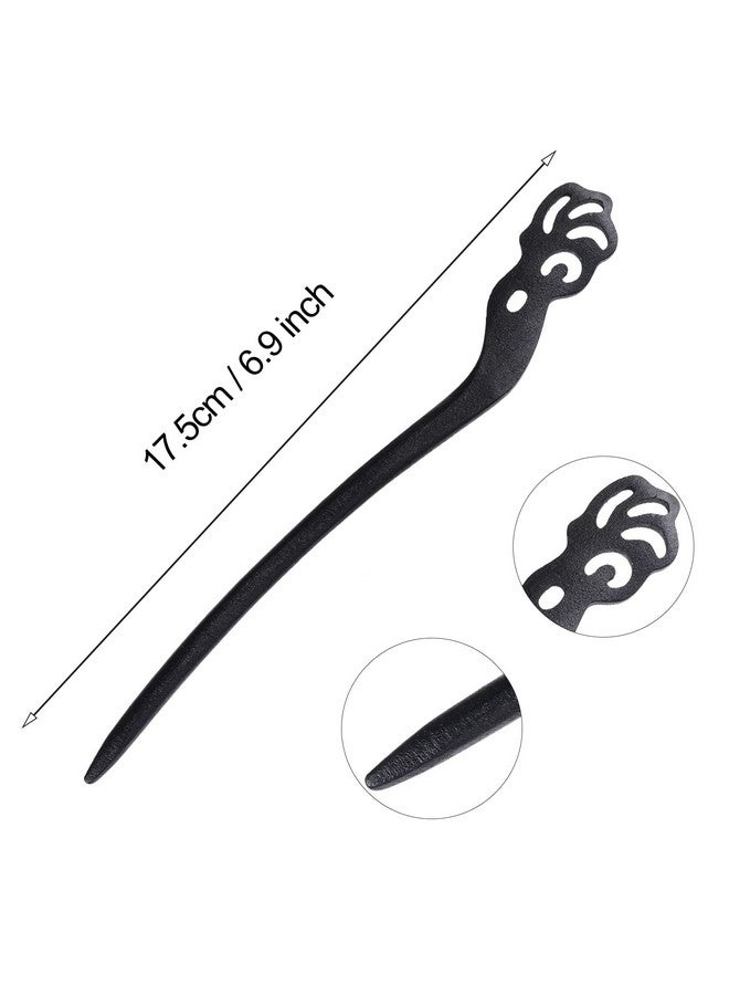 Miayon Miayon 10 Pieces Wooden Hair Sticks Chinese Chignon Japanese Hair Chopsticks Wooden Hair Pins for Long Hair Hair Sticks for Buns for Women Girls Handmade Hair Accessories  - Image 2