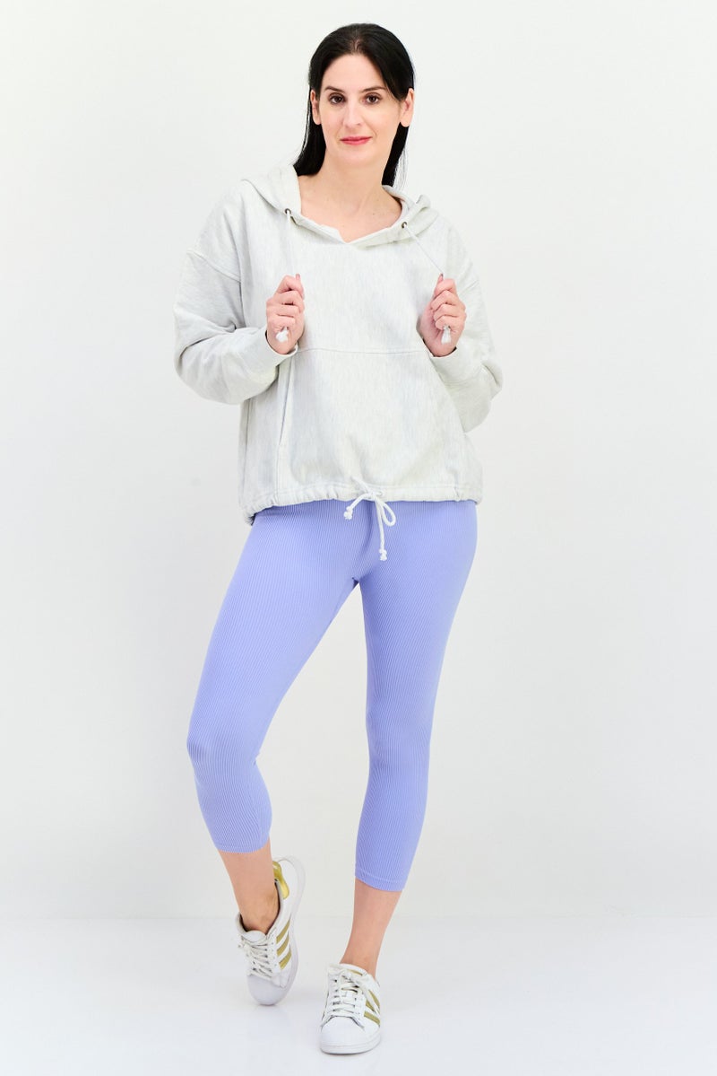 Champion Women Sportswear Fit Long Sleeve Outdoor Hoodie, Grey Heather - Image 3