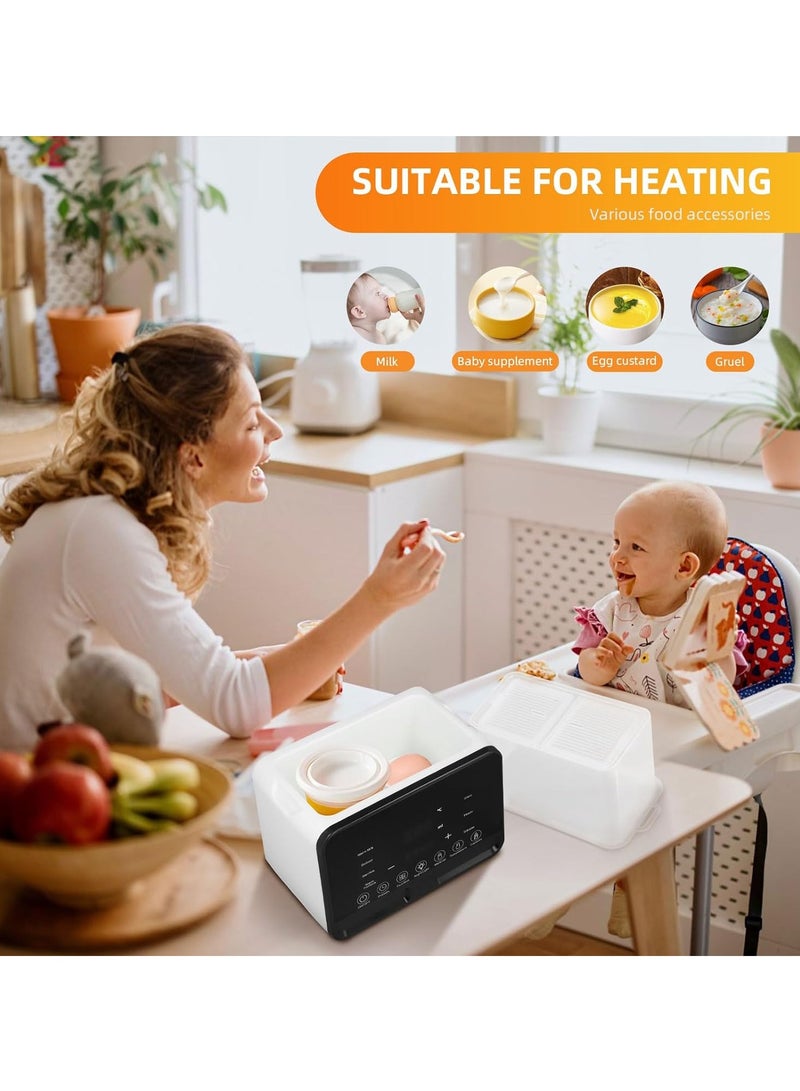 Baby Milk Warmer, Double Bottle Sterilizer with LCD 9-in-1 Fast Baby Food Heater&Defrost BPA-Free Warmer Display Accurate Temperature Control for Breastmilk or Formula Warmer - Image 5