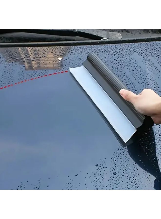 1pc Black Soft Silicone Car Scraper Anti Scratch Portable Window Cleaning Brush Effectively Dry Safely Paint Glass Windshield Wipers Essential Car Detail Accessories Cleaner - Image 2