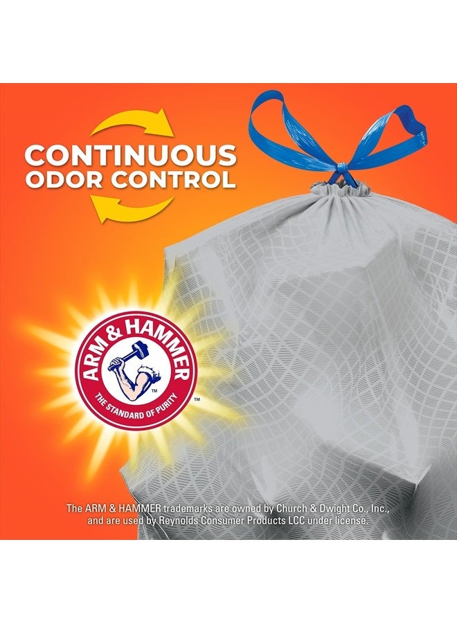 Hefty Ultra Strong Made with 50% Recovered Materials* Tall Kitchen Trash Bags, Gray, Clean Burst, 13 Gallon, 40 Count - Image 5