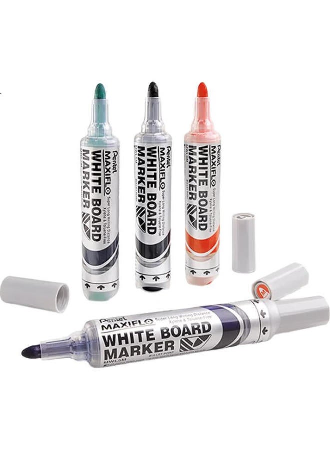 Pentel Mwl5M Whiteboard Marker Pen 2Mm Bold Round Tip Erasable Marker Imported Black (Pack Of 5) - Image 2