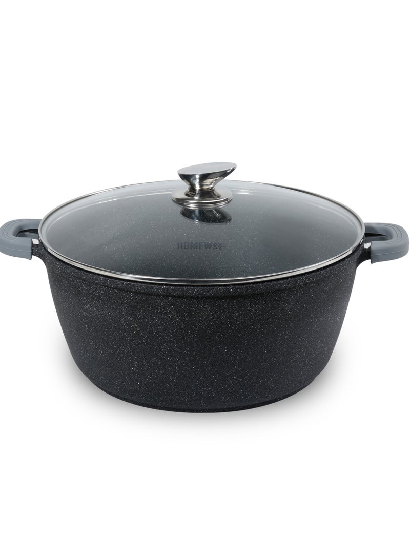 Homeway Premium 32cm Die Cast Aluminum Marble Casserole – Perfect for Large Meals,Long-Lasting & Scratch Resistant - Image 2