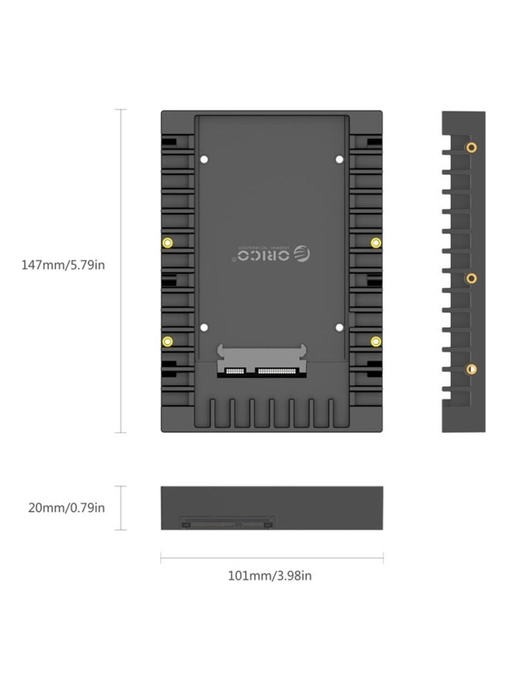 ORICO 1125SS SATA 3.0 Fast Transfer Speed 2.5 to 3.5 inch Hard Drive Caddy / Convertor Enclosure - Image 3
