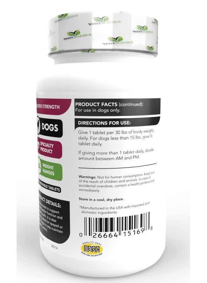 VetriScience Laboratories Bladder Strength Dog Uti Treatment, 90 Tablets  Vet Recommended Bladder Supplement, Urinary Tract Health, Bladder Control, Prevent Bladder Crystals And Stones - Image 3