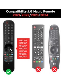 VKL جراب سيليكون لجهاز التحكم عن بعد LG AN-MR21GA / AN-MR21GC 2021 [مقاوم للصدمات] جراب واقٍ مضاد للانزلاق لجهاز التحكم عن بعد السحري LG MR22GA MR22GN MR23GA MR24GN جراب واقٍ (أخضر متوهج)  - Image 2