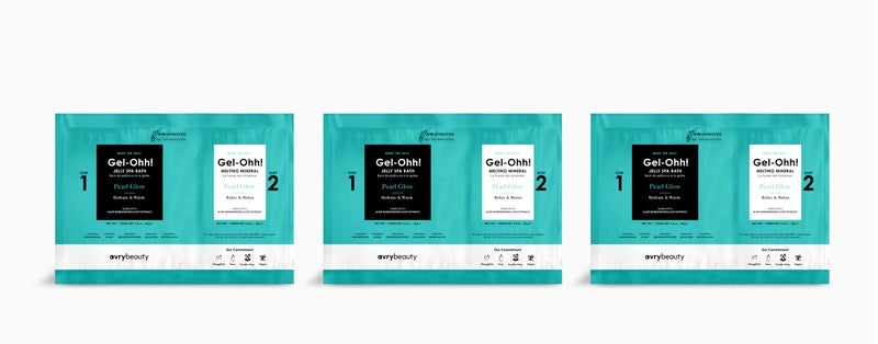 AvryBeauty AvryBeauty Gel-Ohh Jelly Spa Bath 3 Pack, Pearl Glow, Clean Scented, Aloe Infused, Jelly Pedicure, Salon Services, Pedicure, Salon Pedi, Relaxation, Heat & Aroma Therapy, Foot Care