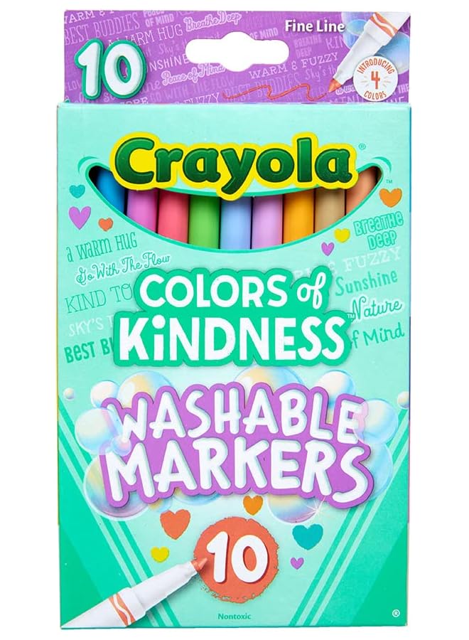 كرايولا مجموعة ألوان من أقلام التحديد القابلة للغسل، 10 قطع، متعددة الألوان - Image 1