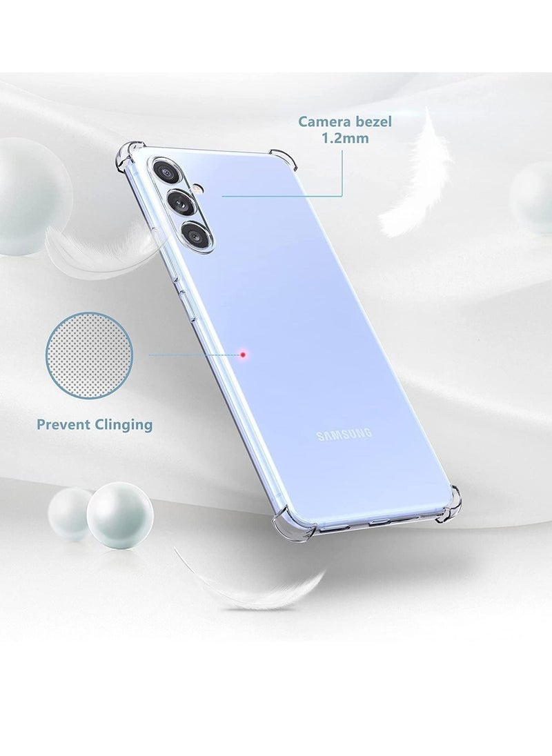 Raxoom Samsung Galaxy A24 Case Cover Clear Back Air Cushion Soft Silicone Shockproof Anti-Scratch Protective Bumper Shell Corner for Samsung Galaxy A24 - Image 3