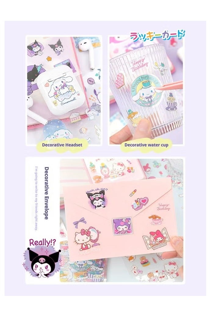 سانريو أنيمي فتاة ملصقات - 100 سانريو ملصقات مجموعات ، مجموعات الفينيل ملصقات الكرتون الديكور الجمالي ، مثالية clipbooks ، يوميات ، أجهزة الكمبيوتر المحمولة ، ديكور الغرفة - Image 5