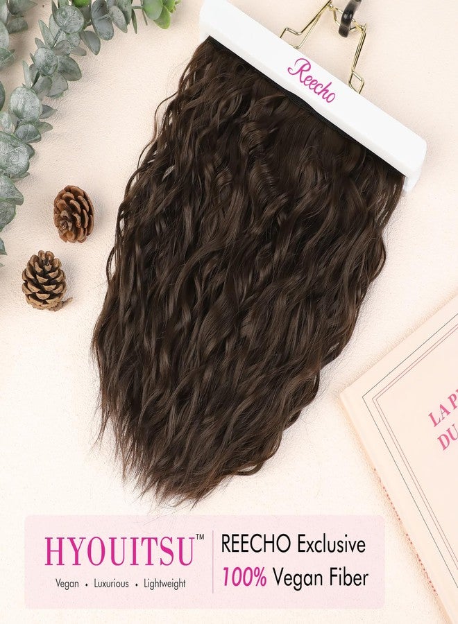 ريتشو وصلات شعر ريتشو، 4 قطع، وصلات شعر بمشابك، 12 بوصة، قصيرة، مجعدة، مموجة، بنية اللون، خصلات دانتيل غير مرئية، ناعمة وطبيعية للنساء - بني كستنائي - Image 3