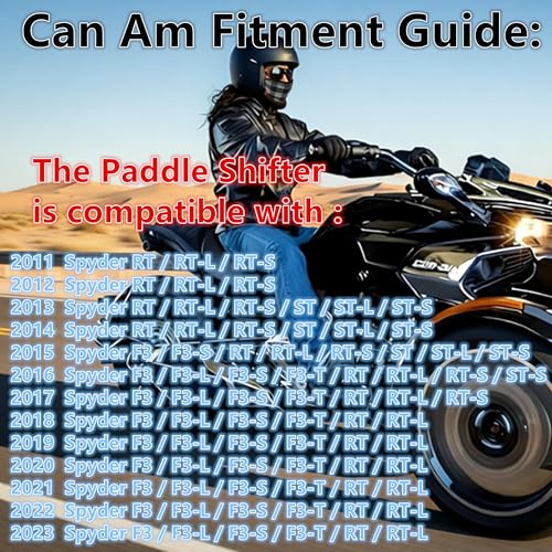 BAKAFOH Red Style Aluminum F3 RT Paddle Shifter Thumb Throttle Control Thumb-Tap Shift Controller for Can Am Spyder F3/F3-S/F3-T/F3-L 2015-2023,and RT/RT-L 2011-2023 Models Accessories - Image 2