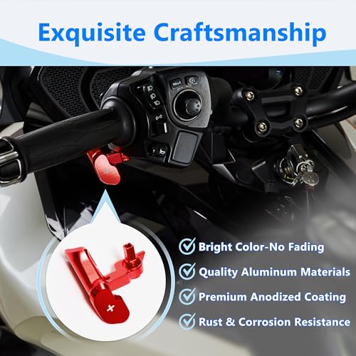 BAKAFOH Red Style Aluminum F3 RT Paddle Shifter Thumb Throttle Control Thumb-Tap Shift Controller for Can Am Spyder F3/F3-S/F3-T/F3-L 2015-2023,and RT/RT-L 2011-2023 Models Accessories - Image 4