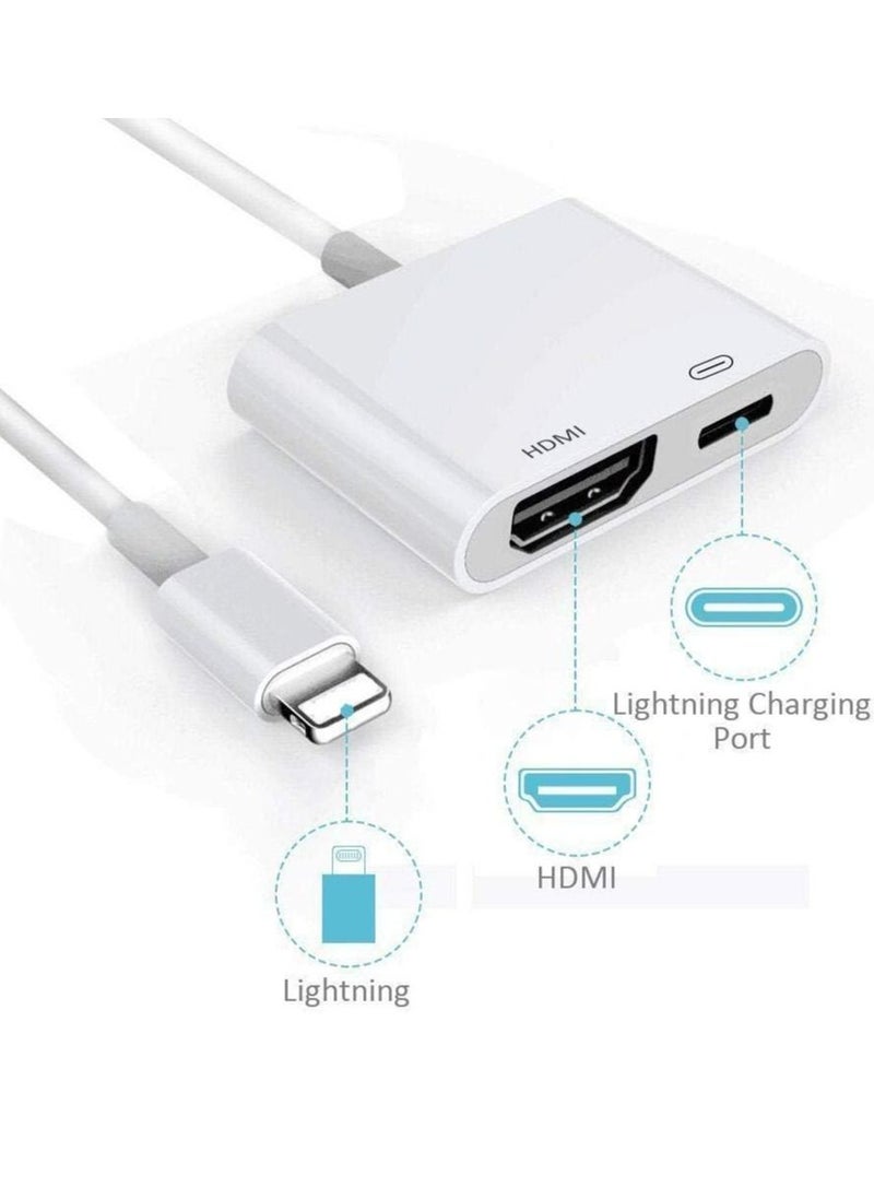 Gravity Lightning to HDMI,Apple MFi Certified Lightning to Digital AV Adapter,1080P Audio & 4K Video HDMI Sync Screen Connector with Charging Port for iPhone 11/XS/XR/X/8 7, iPad on HD TV/Monitor/Projector - Image 3