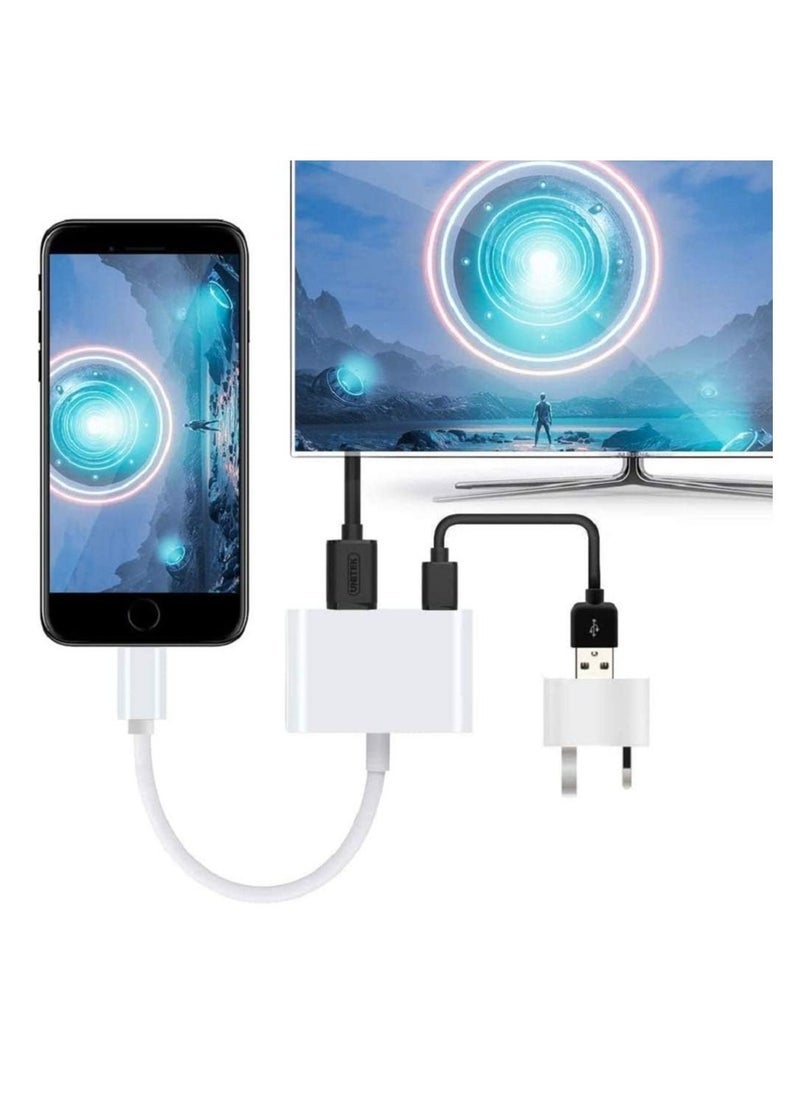 Gravity Lightning to HDMI,Apple MFi Certified Lightning to Digital AV Adapter,1080P Audio & 4K Video HDMI Sync Screen Connector with Charging Port for iPhone 11/XS/XR/X/8 7, iPad on HD TV/Monitor/Projector - Image 5