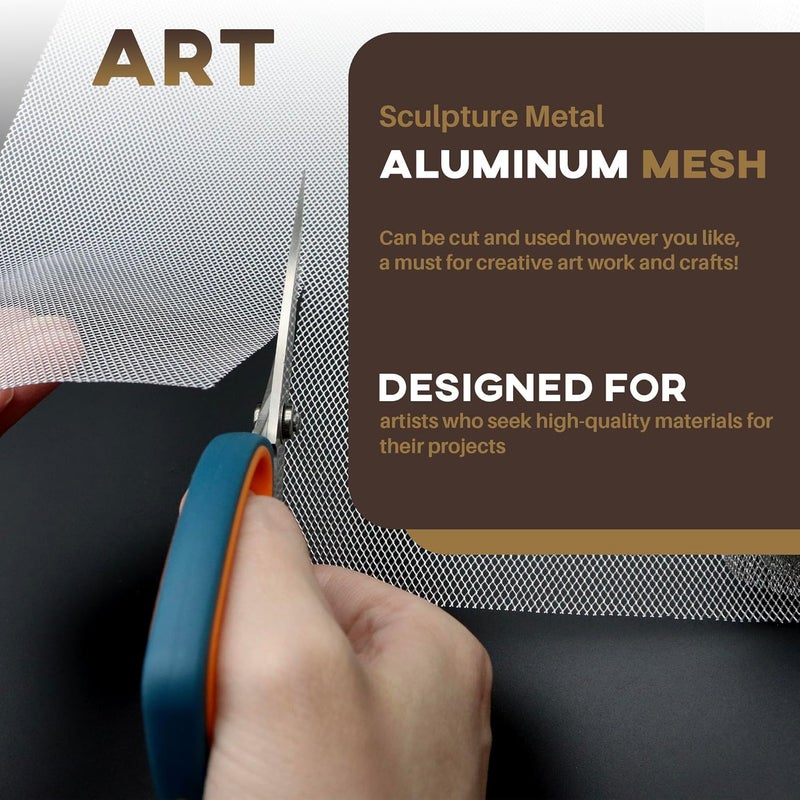 Terixe Aluminum Wire Mesh for Arts and Craft - Sculpting Mesh Roll 15.7 Inch by 16.4 Foot - Ideal for Sculpture Projects - Craft Wire Mesh for Crafts - Image 4